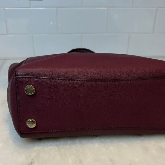 Michael Kors Hamilton Traveler Studded Satchel Saffiano Leather Bag - Picture 8 of 16